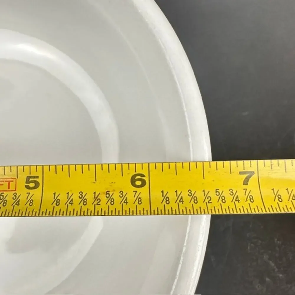 Crate and Barrel Cafeware Soup/Cereal Bowl White Porcelain 6 1/2